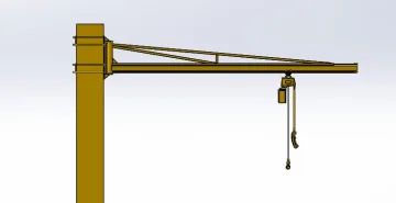 Jib Crane Column & 3 m Arm - ET-CR-POST-100 - view 2