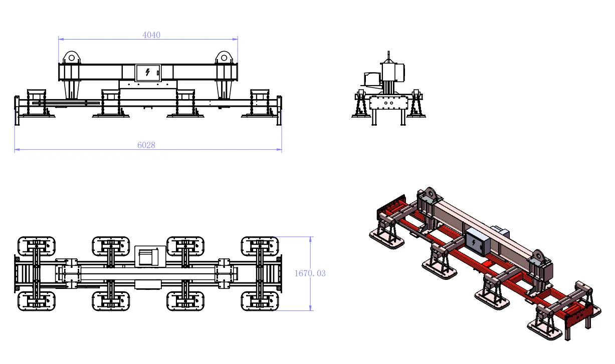 Heavy-Duty Horizontal Steel Plate Vacuum Lifter - ET-SM-HD-6000 - view 1
