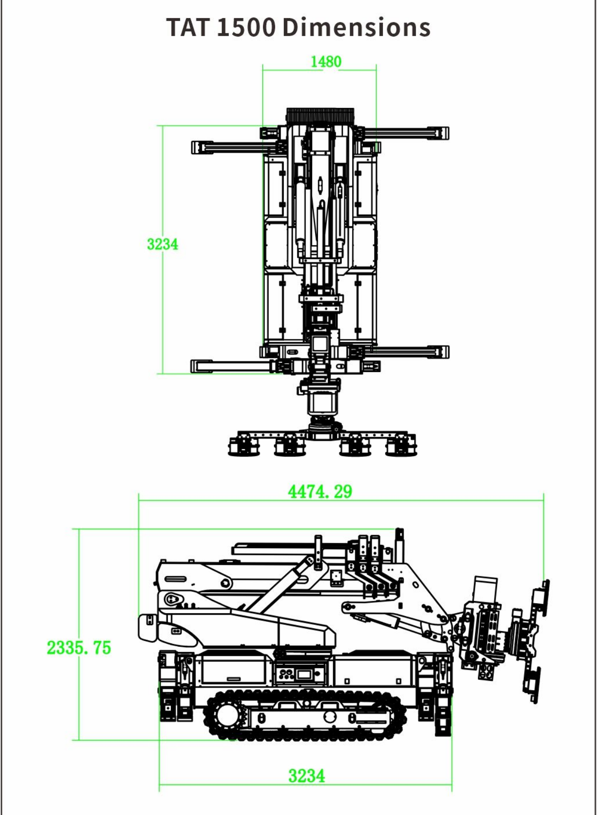 TAT 1500 - dimensions