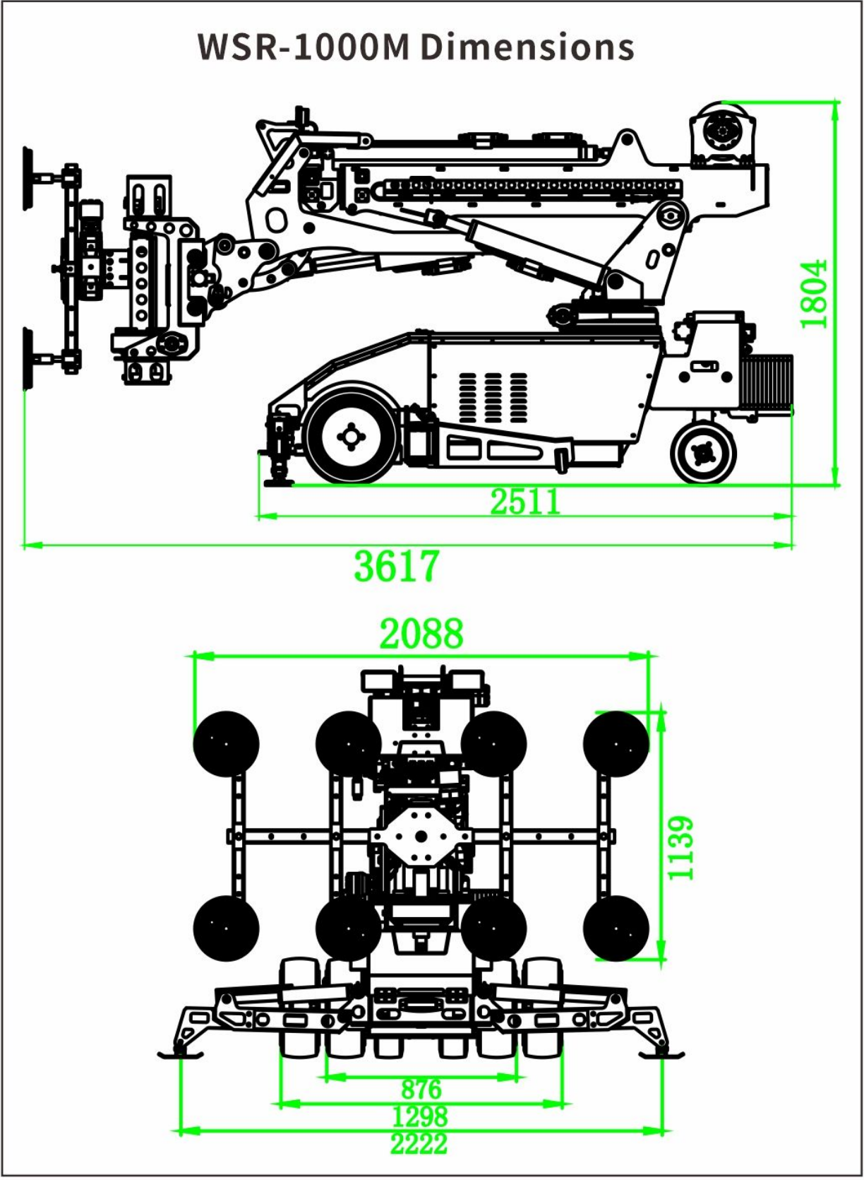 WSR-1000M - dimensions